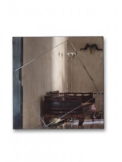 Miroir mural carré moderne « Mogg Layers » par Alessandro Di Prisco, style minimaliste