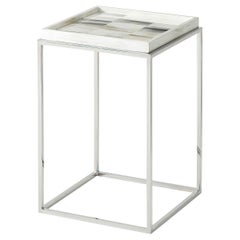 Modern Stainless Steel Base Side Table