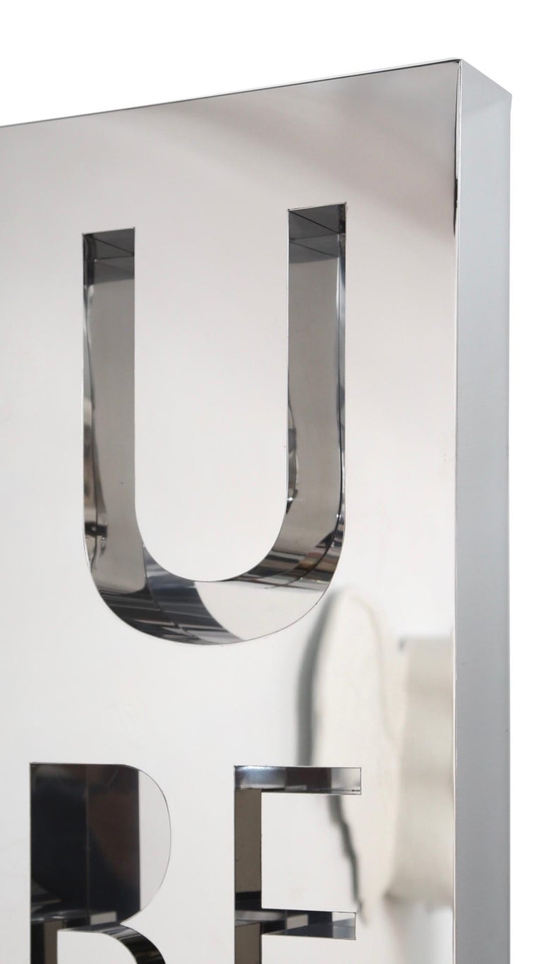 Modern Stainless Steel Minimalist Wall Art at 1stDibs