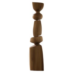 Modern Standing Totem in Light Oak Wood Still Stand No124 by NONO