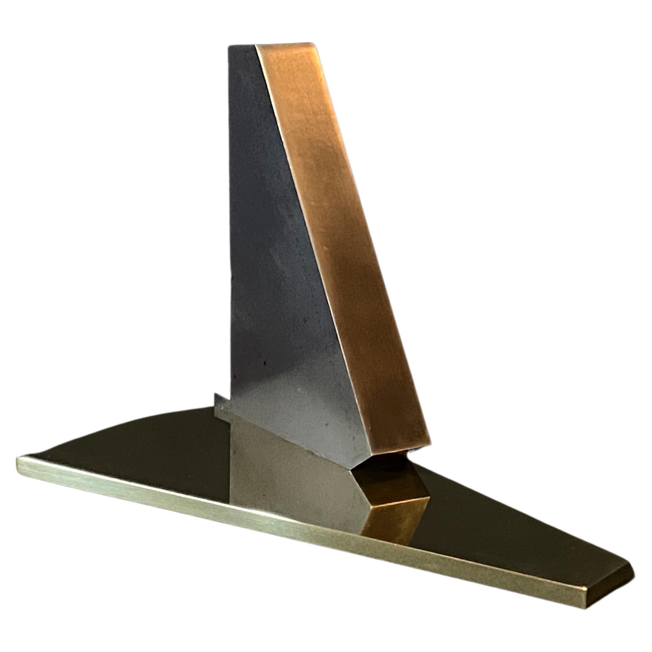 Modern Steel and Brass Object For Sale