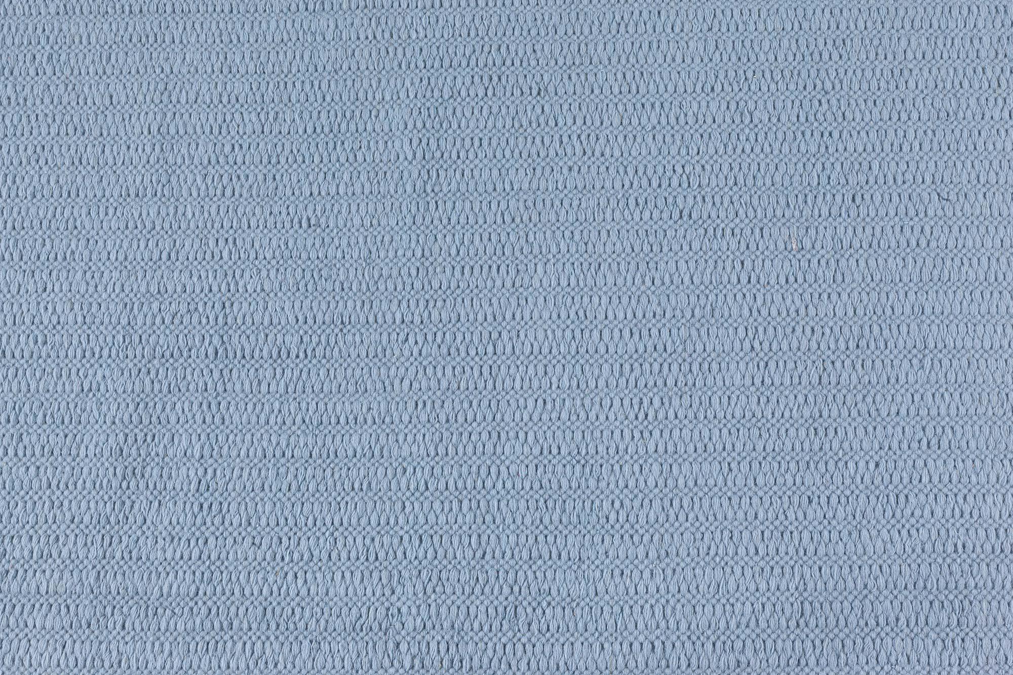 Indian Modern Steel-blue Flat Weave Wool Rug  For Sale