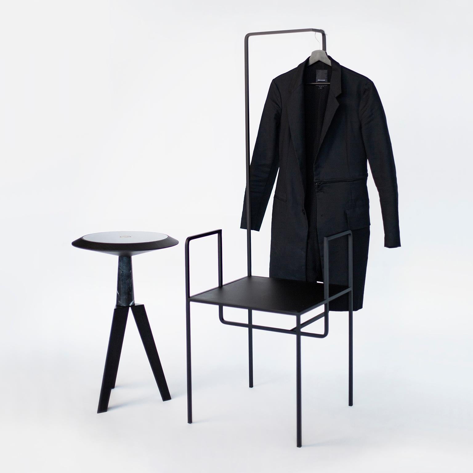 Modern Contemporary   Steel Chair AI in Black by Studio 1+11, 21st Century, Germany For Sale