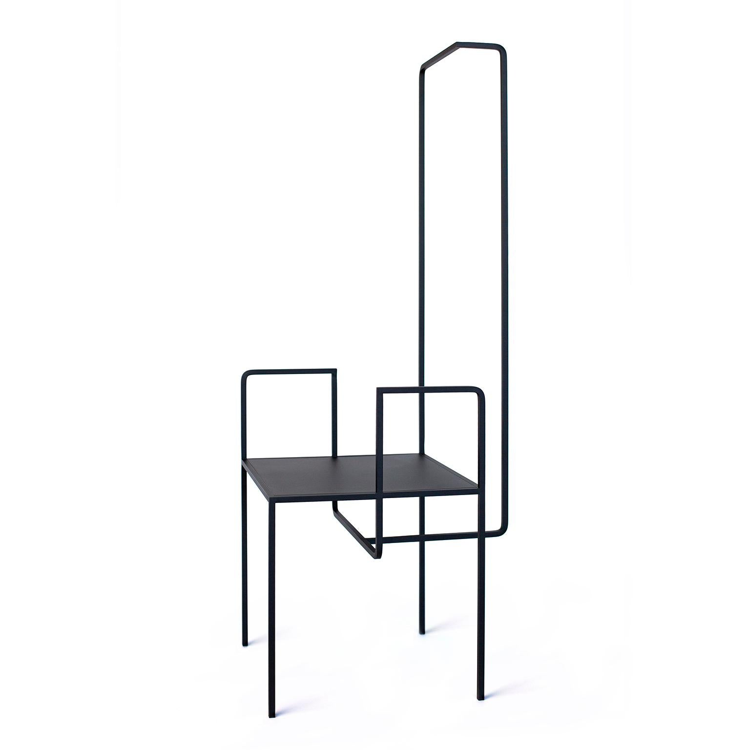 Contemporary   Steel Chair AI in Black by Studio 1+11, 21st Century, Germany In New Condition For Sale In Berlin, DE