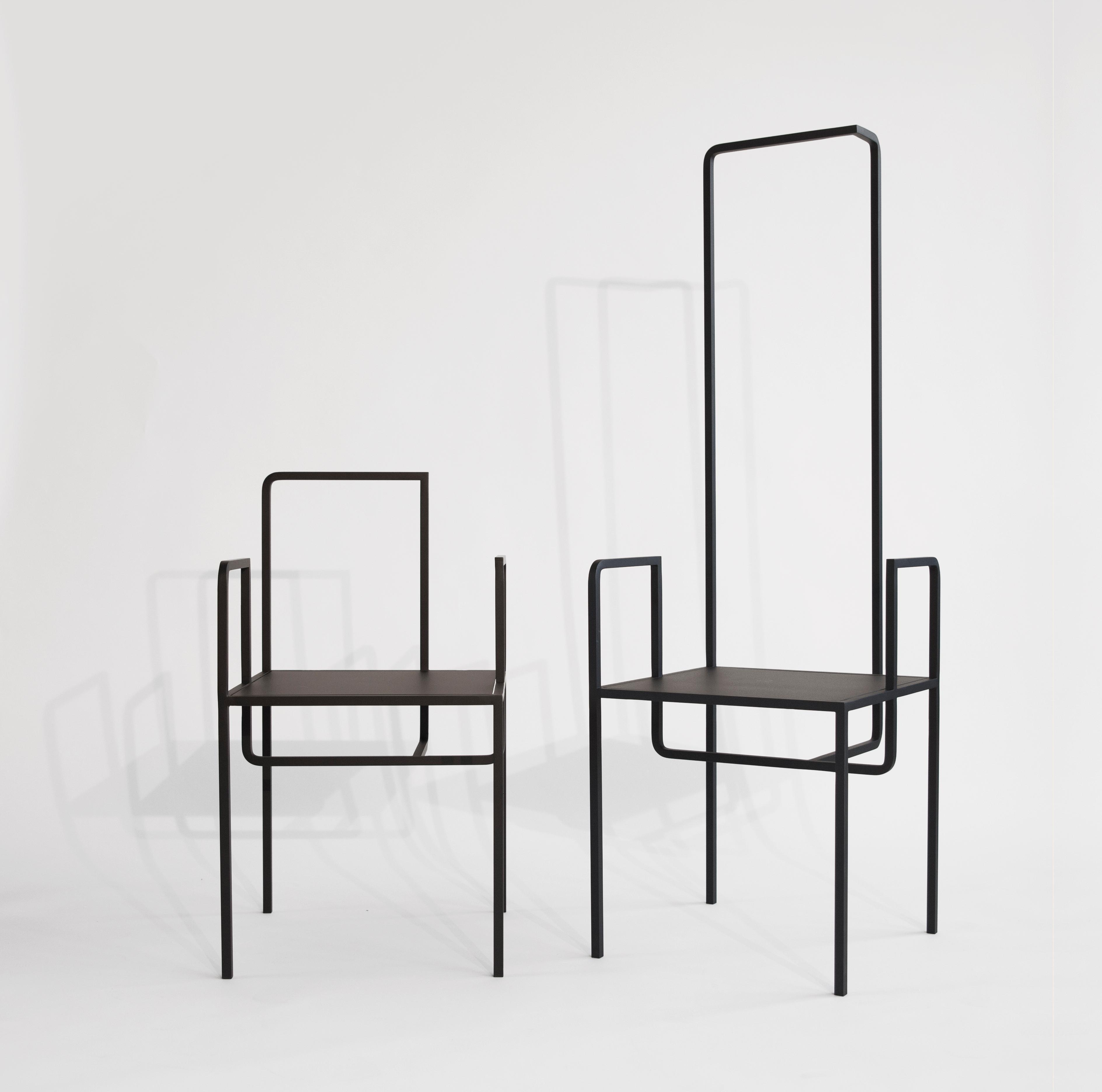 Contemporary   Steel Chair AI in Black by Studio 1+11, 21st Century, Germany For Sale 2