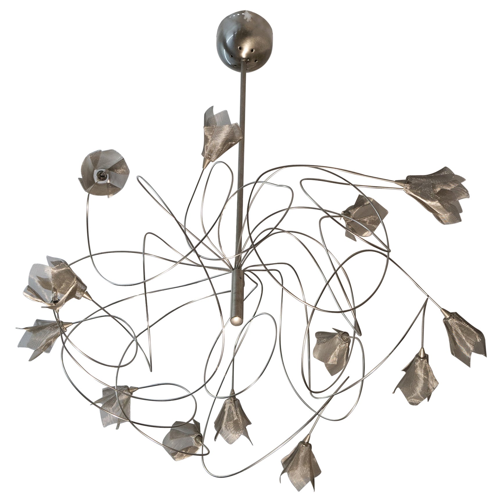 Lampadario moderno in acciaio Harcoloor