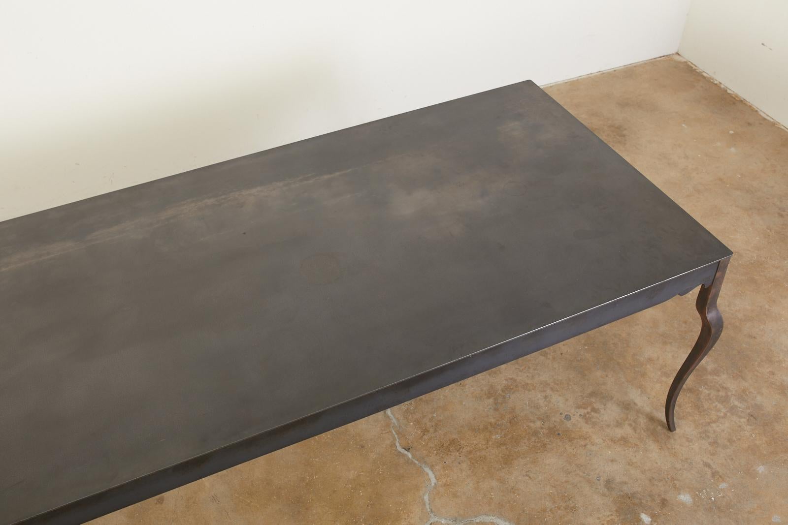 Modern Steel Foundry Dining Table by Gregor Jenkin Studio 10