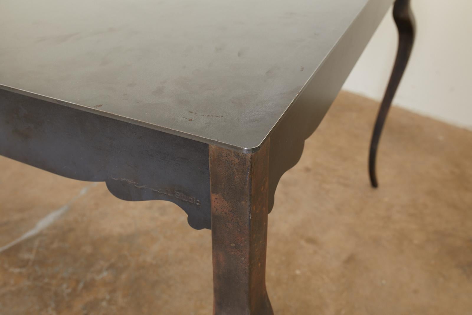 Hand-Crafted Modern Steel Foundry Dining Table by Gregor Jenkin Studio