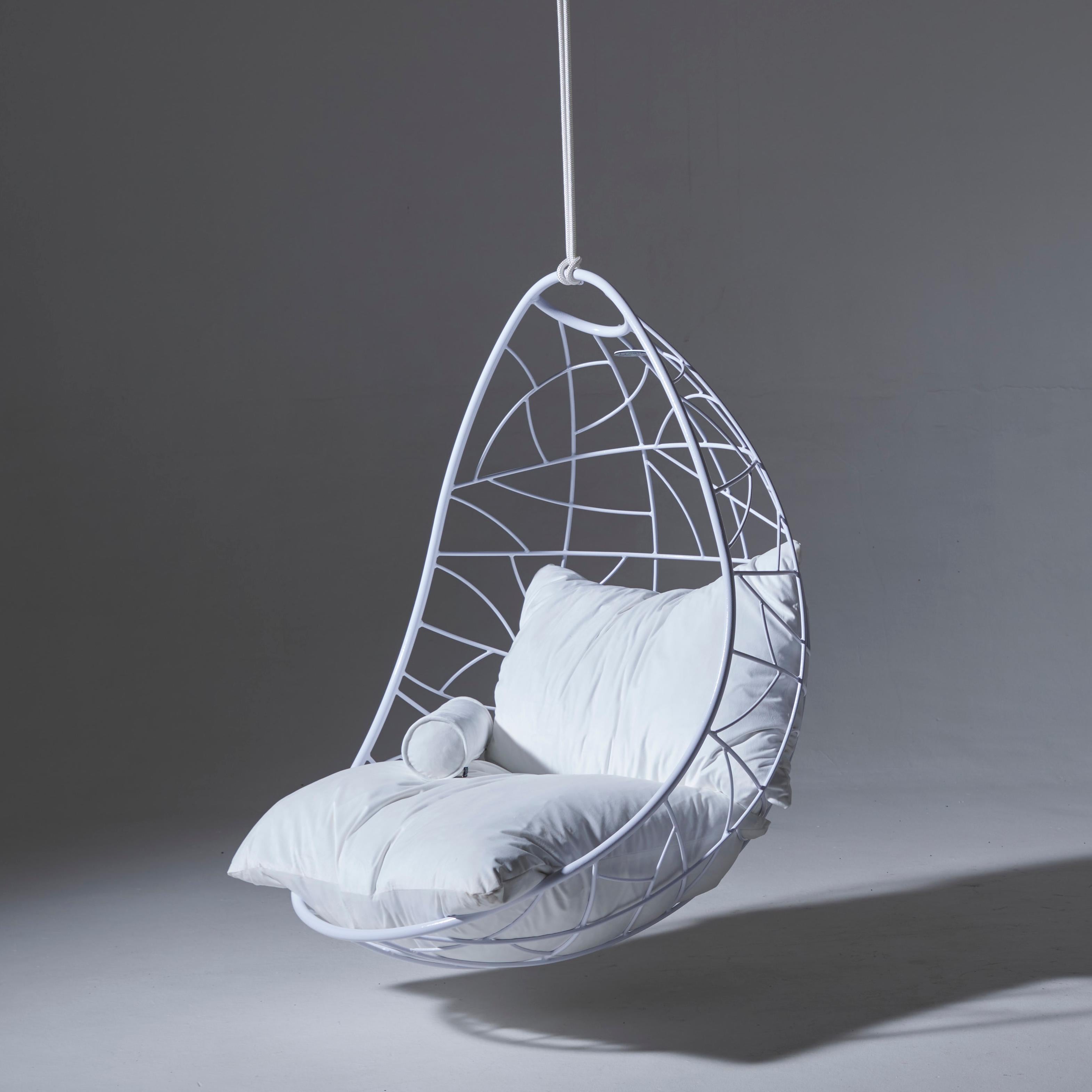 Silla moderna huevo de acero dorado para interior o exterior en venta 4