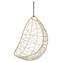 Modern Steel Gold Egg Chair for Indoor or Outdoor