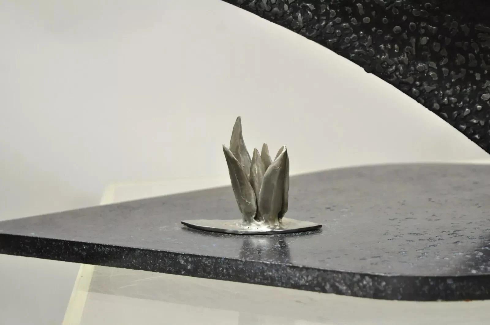 Modern Steel Metal Brutalist Large 28 inch Bird Sculpture Artist Metalwork For Sale 1