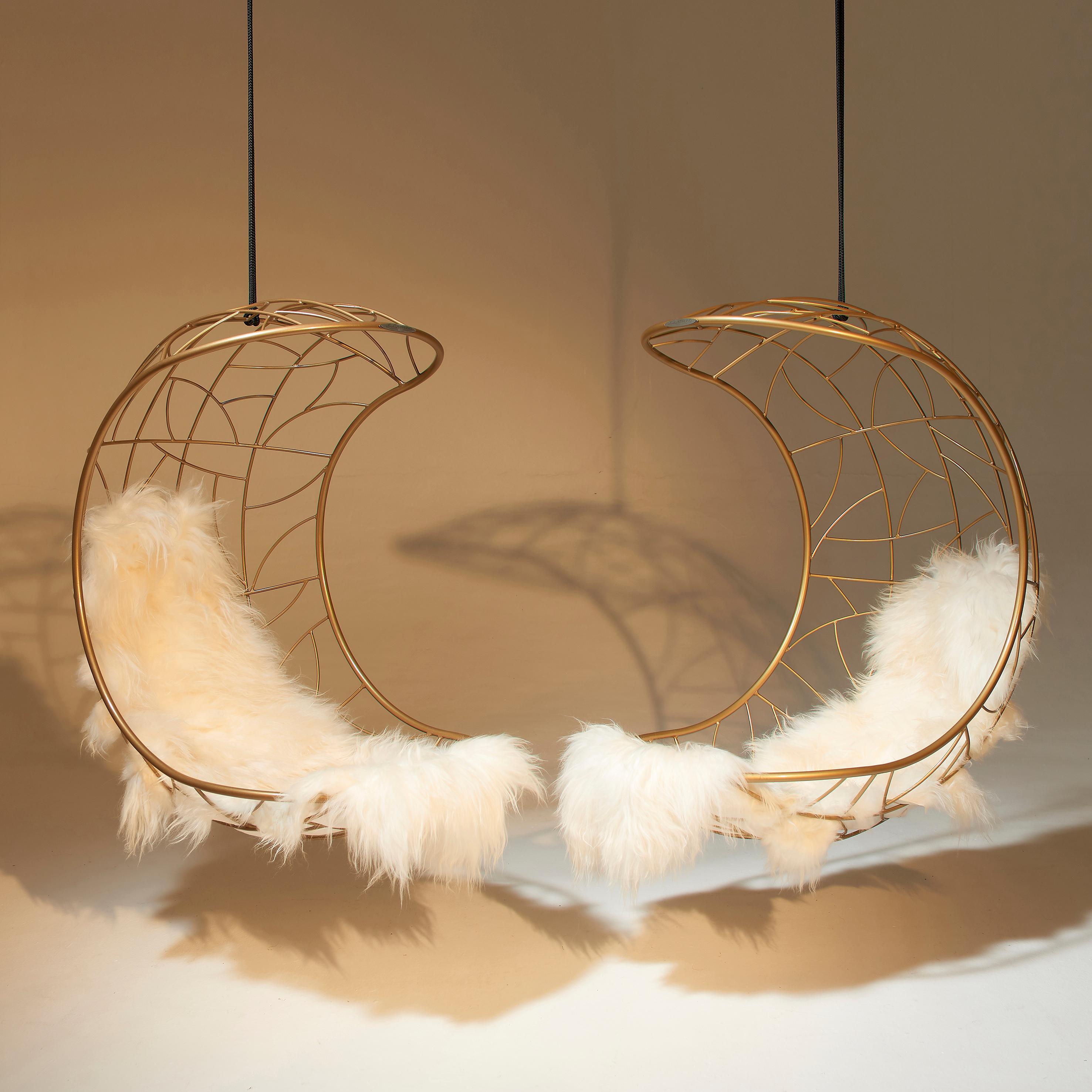 Modern Steel Nest Shaped Swing Chair For Sale 1