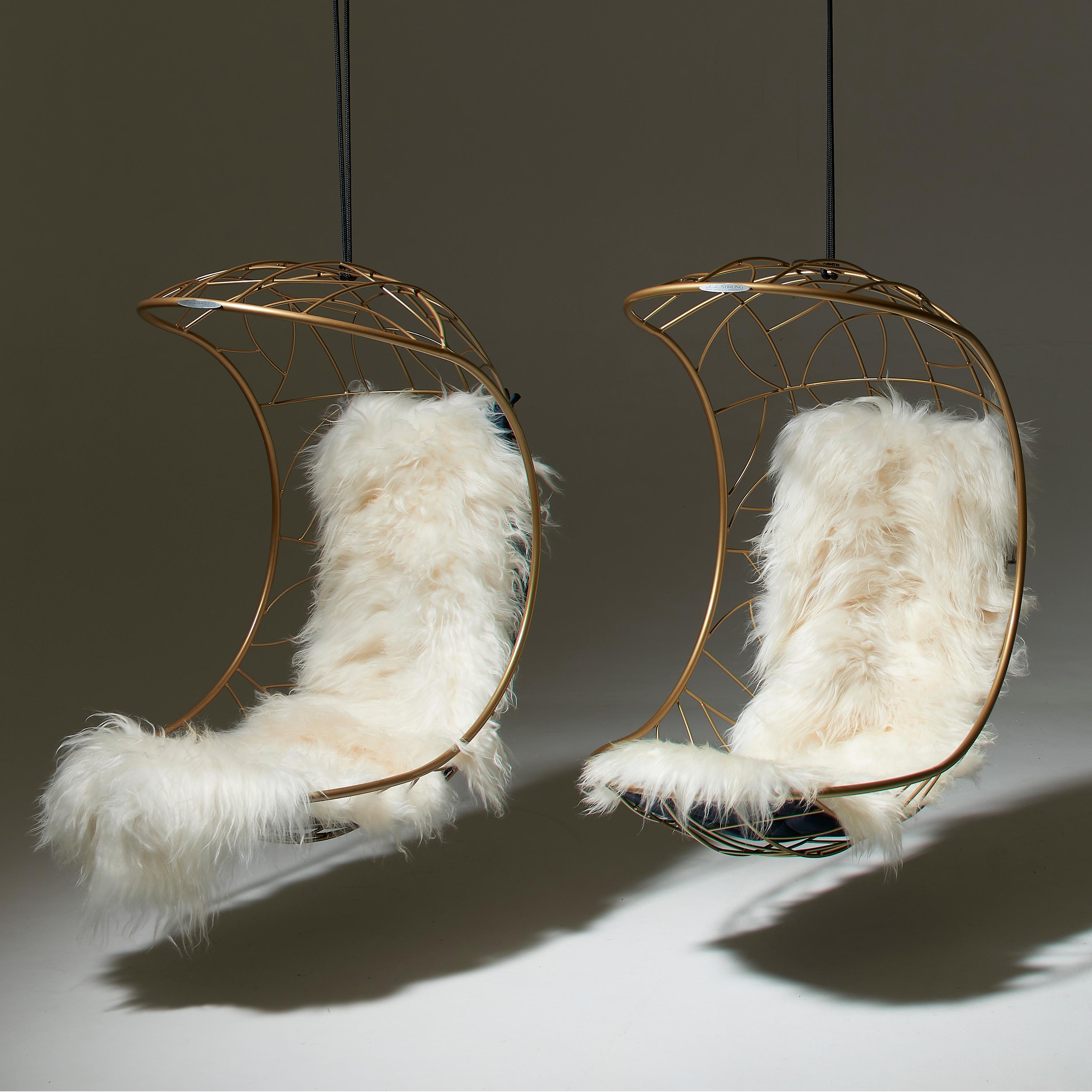 Modern Steel Nest Shaped Swing Chair For Sale 2
