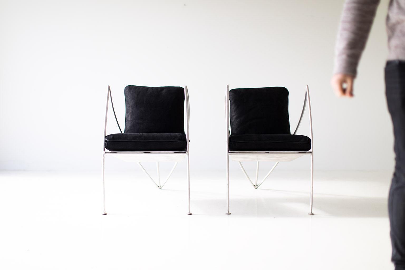 American Modern Steel Studio Lounge Chairs by Stephen K Stuart For Sale