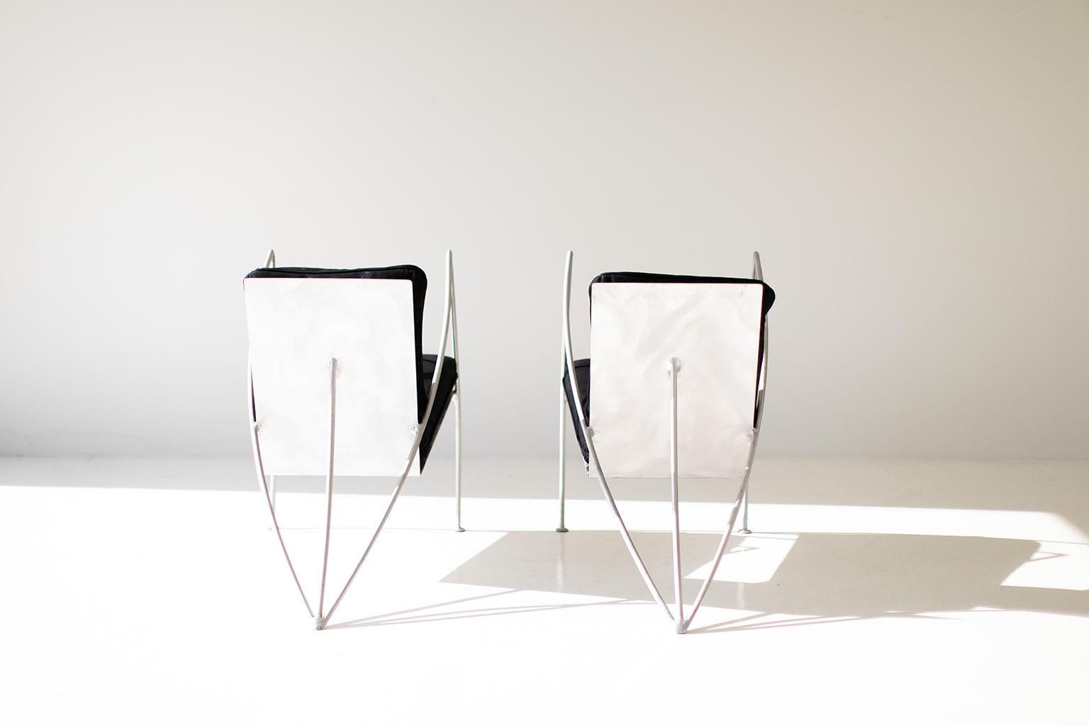 Late 20th Century Modern Steel Studio Lounge Chairs by Stephen K Stuart For Sale