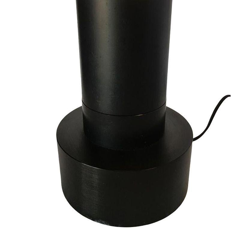 Postmodern Steel Cafe Table Lamp With Cone Shaped Glass Shade Pair, 10 Available For Sale 1