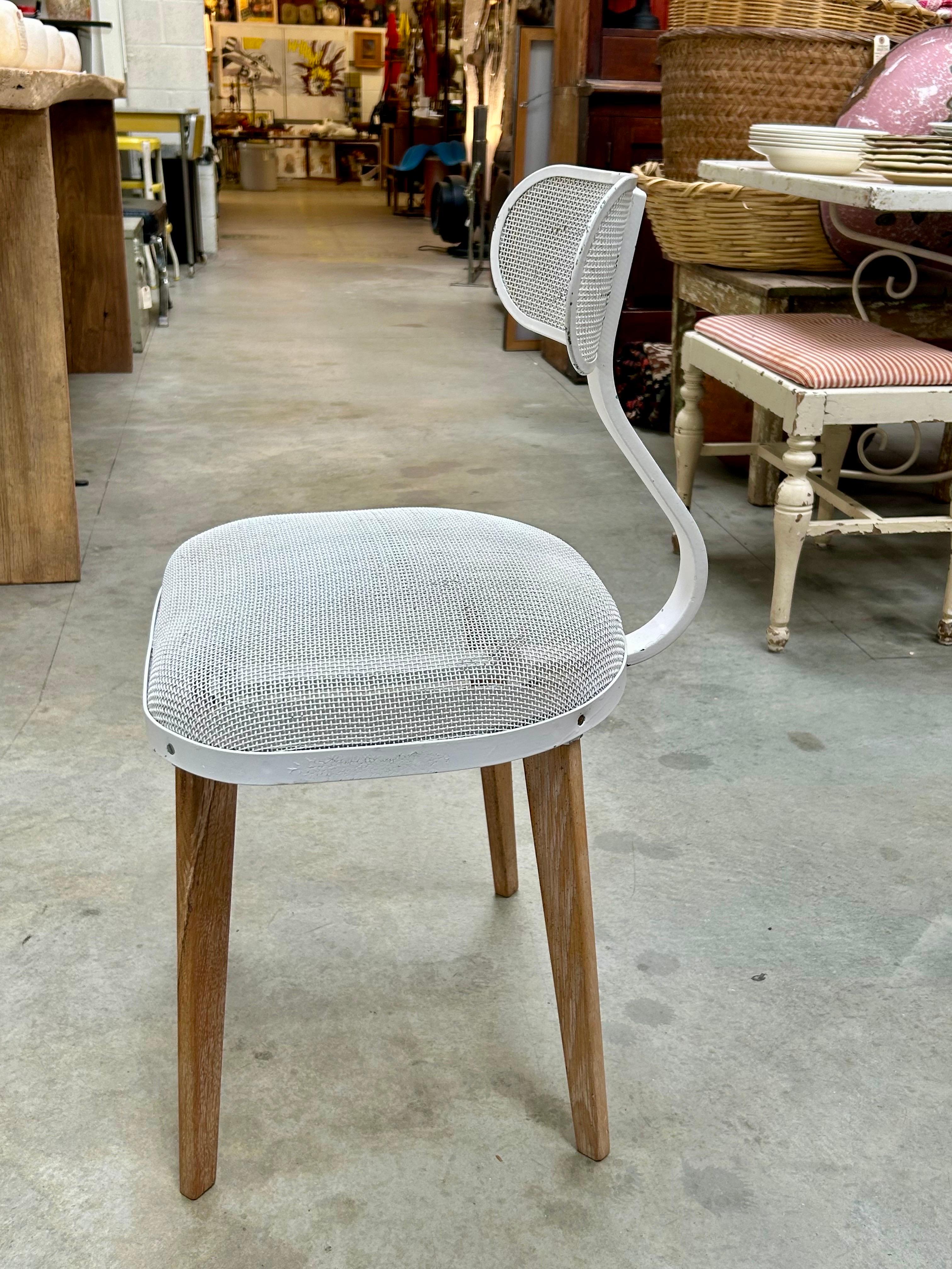 Modern Steel + Wood Occasional Chair im Angebot 9
