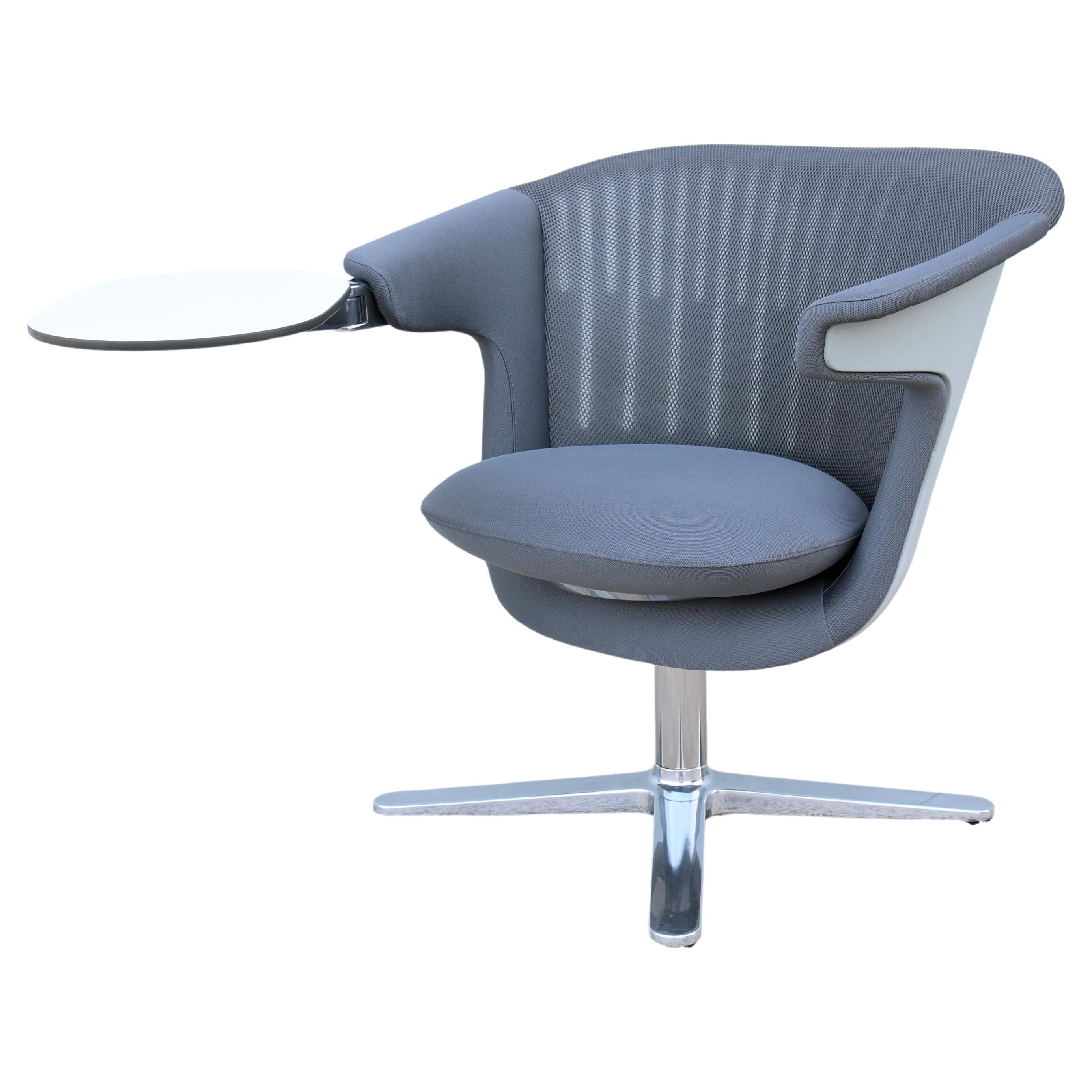 Chaise longue ergonomique pivotante double en graphite Steelcase i2i Collaborative de style moderne