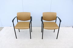 Modern Steelcase New Player Multipurpose Stackable Guest or Side Chairs - a Pair