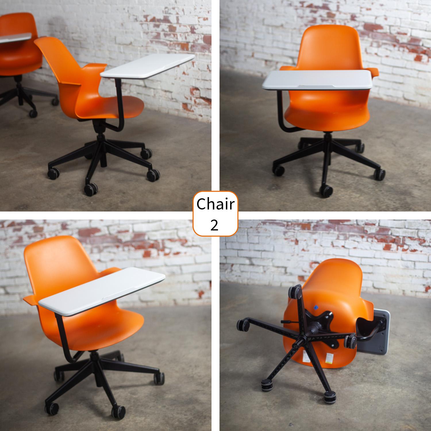 Silla de trabajo moderna Steelcase Orange Node con superficie de trabajo y base de 5 patas en venta 1