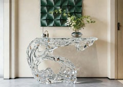 Tavolino moderno STEM - Tavolo scultoreo di lusso in cristallo acrilico contemporaneo