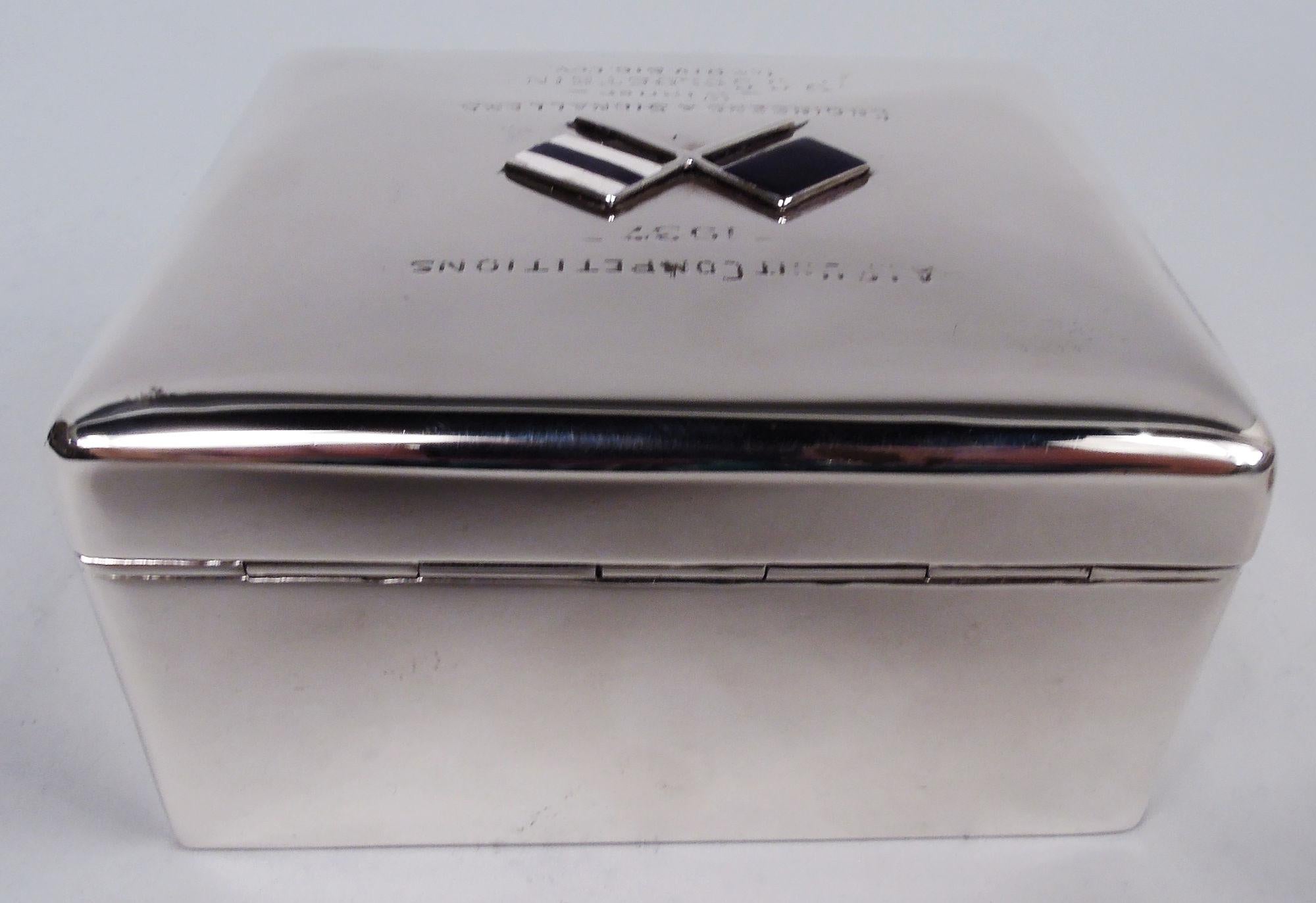 Caja moderna de plata de ley con la Asociación de la Fuerza Imperial Australiana de 1930 en Bueno estado para la venta en New York, NY
