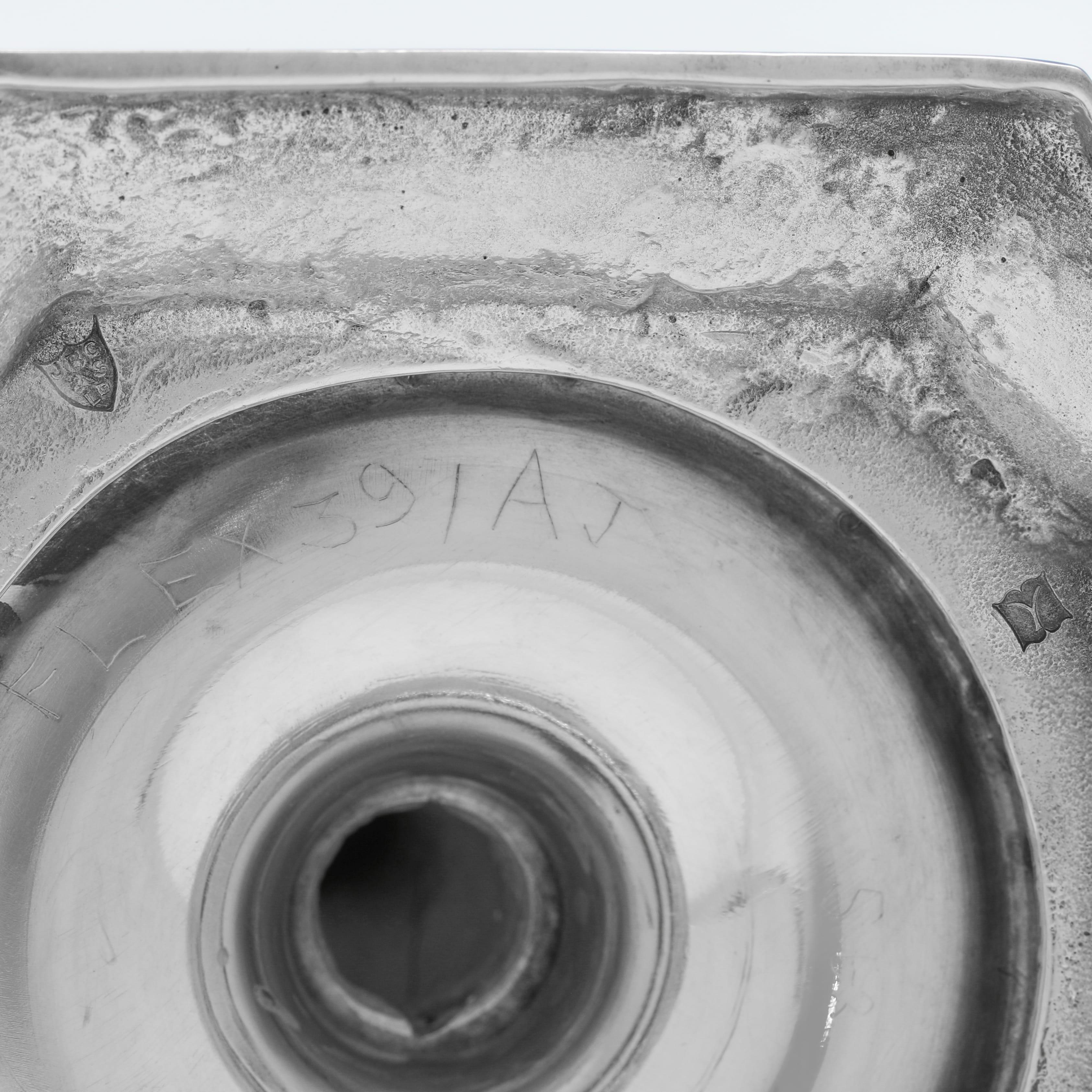 Argento 925 Candelabro moderno in argento Sterling di J. B. Chatterley, Birmingham 1973 56,1 toz in vendita