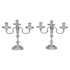 Used Modern Sterling Silver Candelabra by J. B. Chatterley, Birmingham 1973 56.1 toz