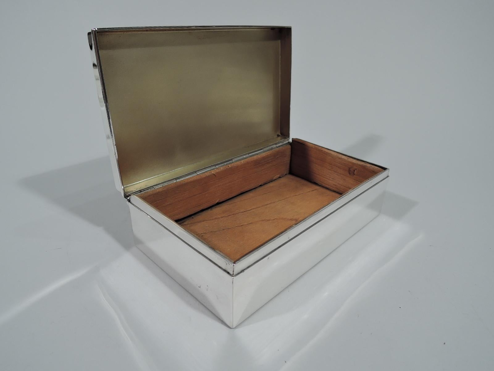 American Modern Sterling Silver Desk Box by Tiffany