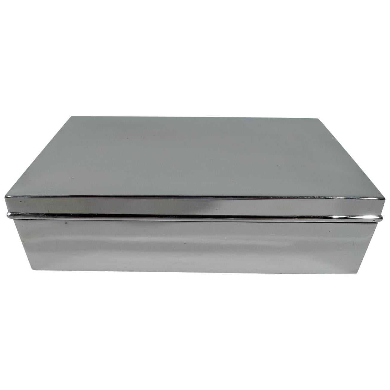 Modern Sterling Silver Desk Box by Tiffany