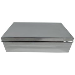 Modern Sterling Silver Desk Box by Tiffany