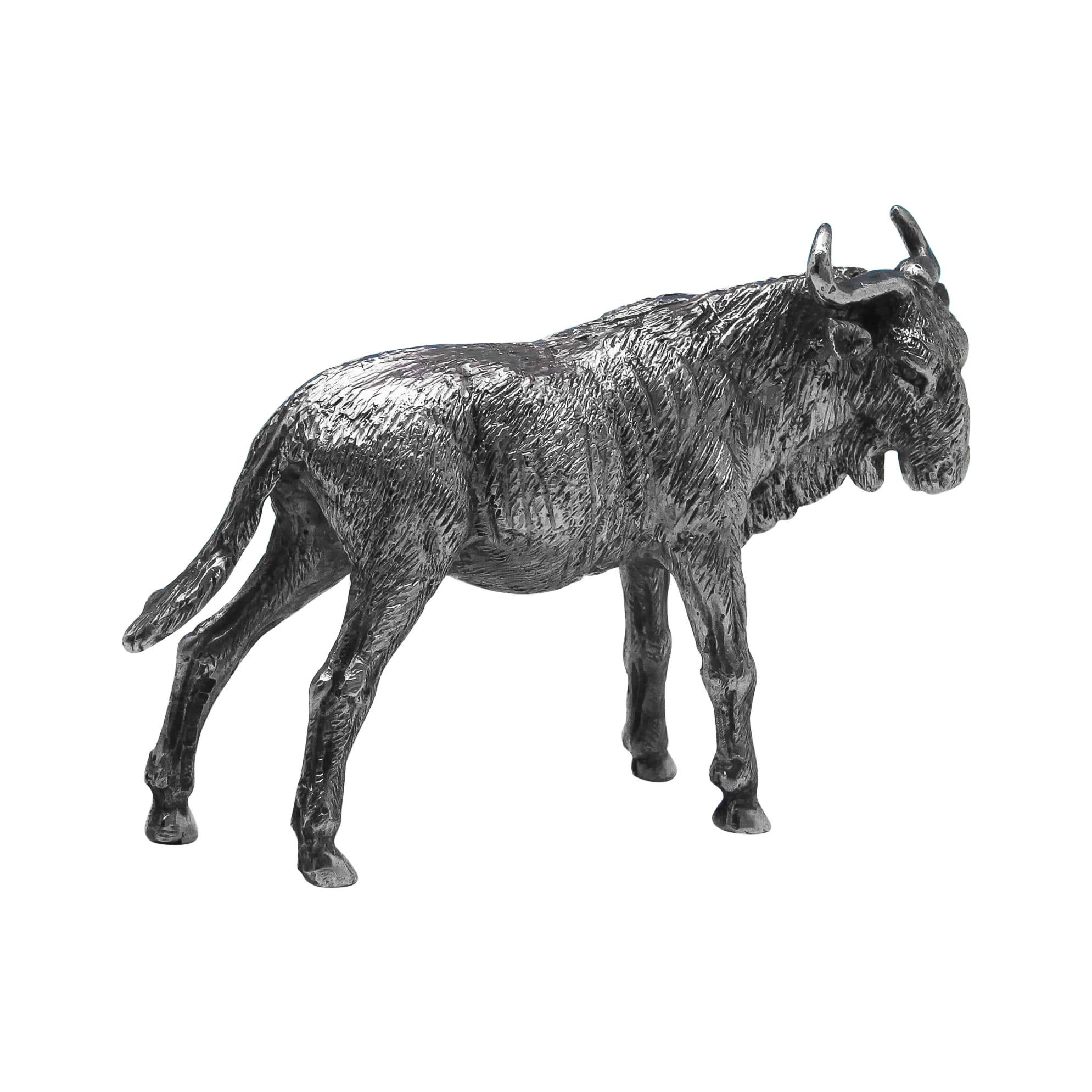 Modern Sterling Silver of a Wildebeest from 2003