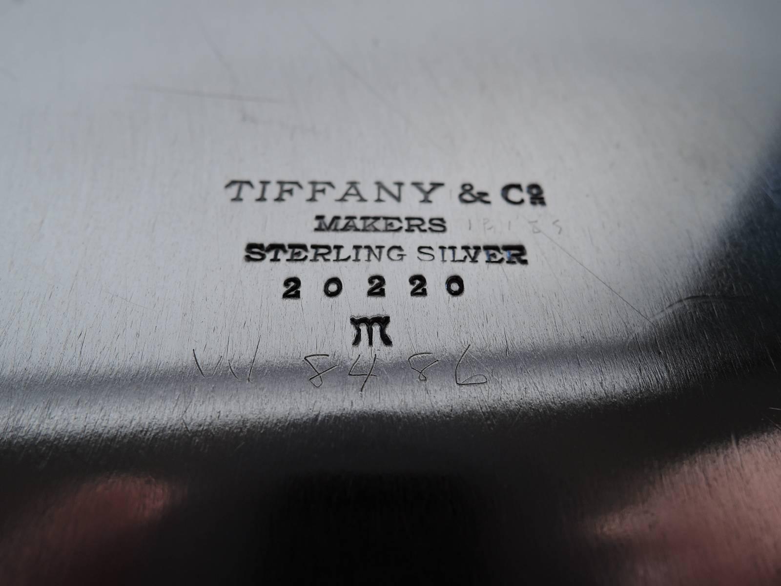 Modern Sterling Silver Serving Tray by Tiffany In Excellent Condition In New York, NY