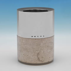 Enfriador de vino moderno de plata de ley y piedra "Stone Cold", Barry Thomas, 2003