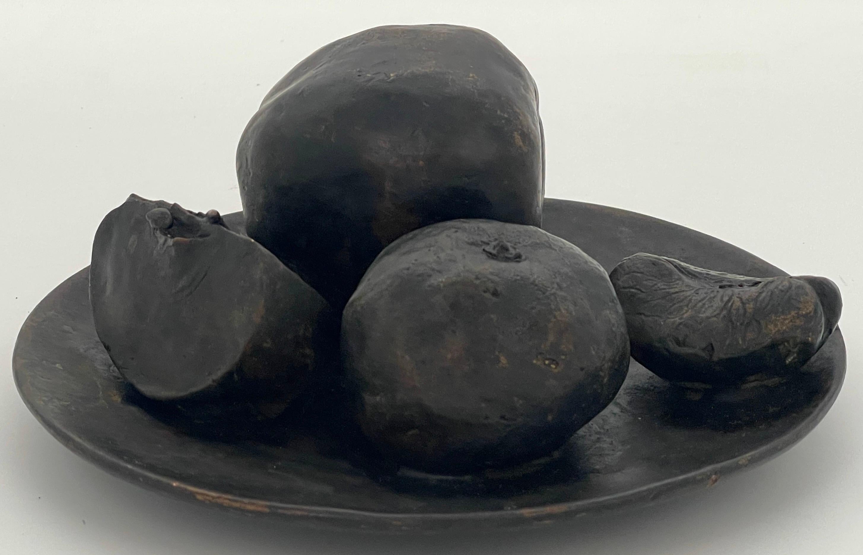 Scultura moderna in bronzo di natura morta 