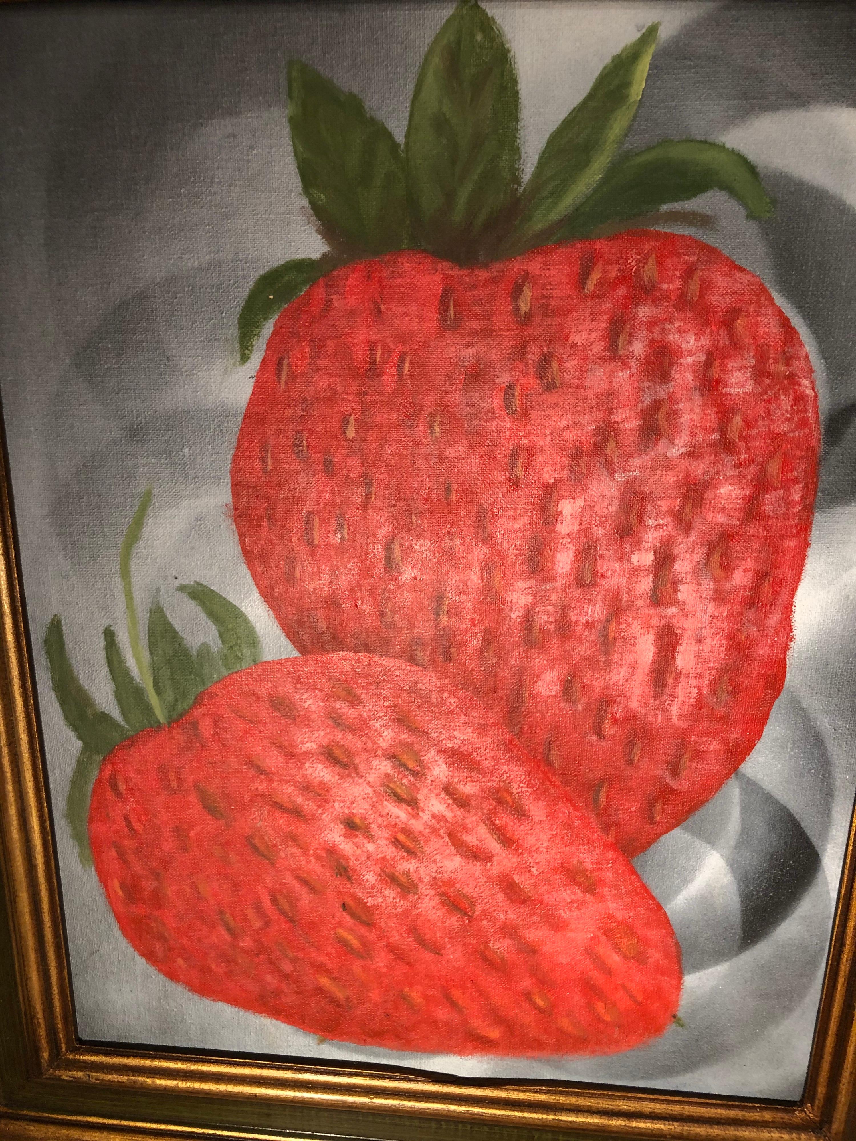 Modern Still Life of Strawberries For Sale 1