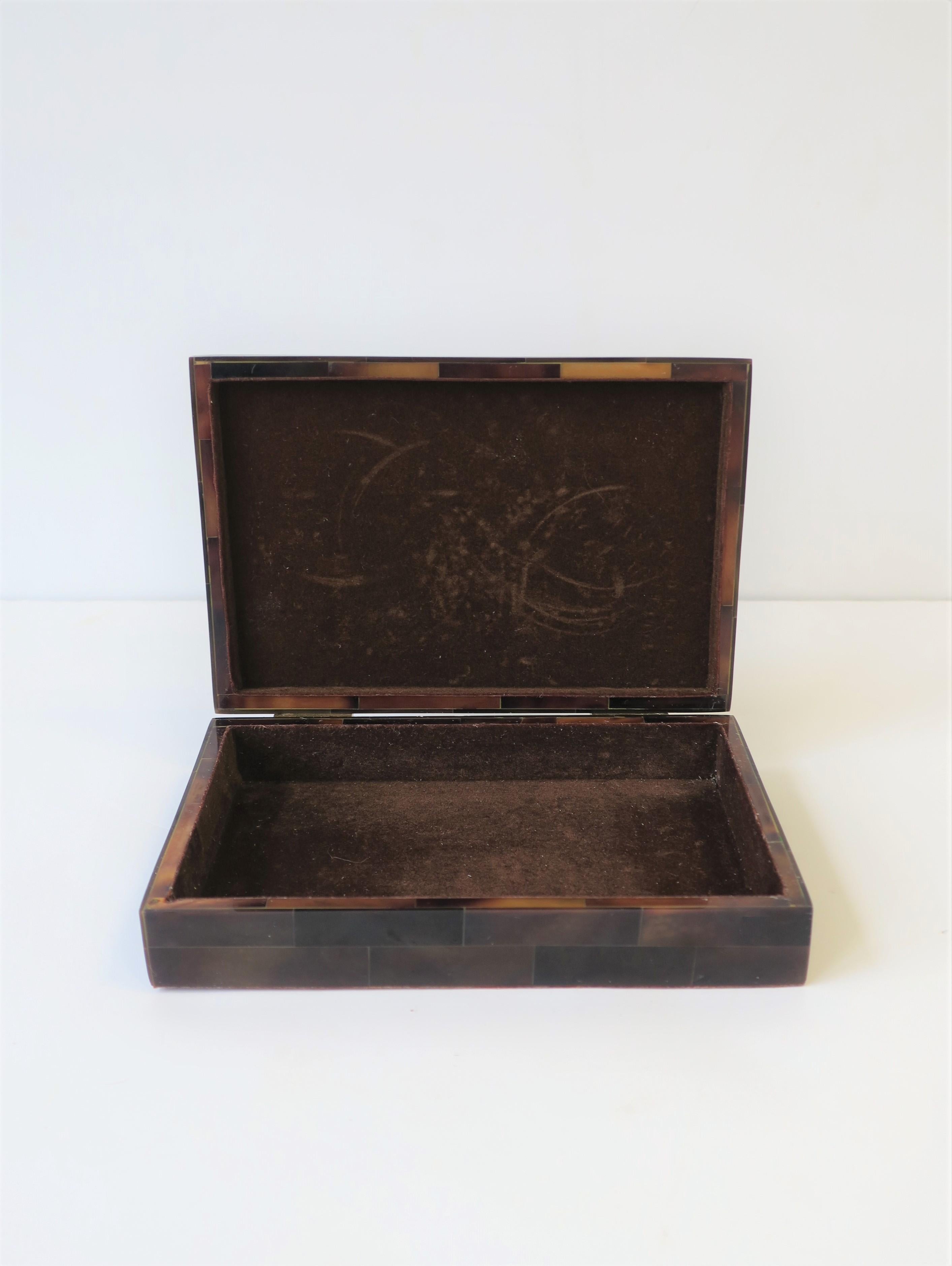 20th Century Marble and Brass Jewelry Box
