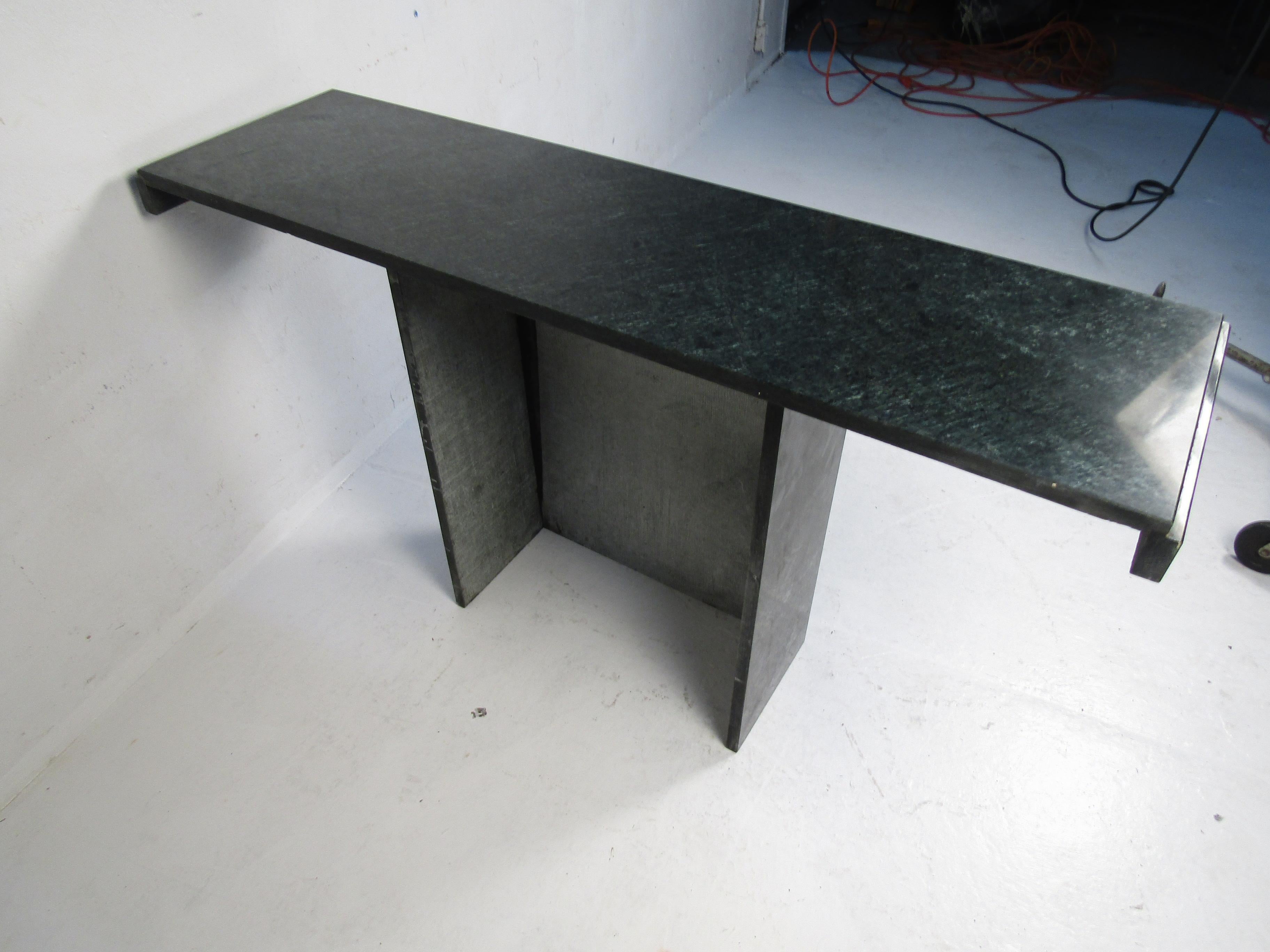 20th Century Modern Stone Hall Table For Sale
