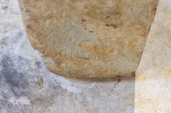 20th Century Abstract Modernist Stone Sculpture of Three Faces in Profile