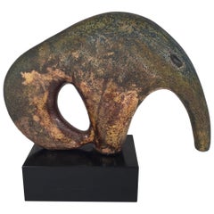 Modern Stone Sculpture, Signed Caravias