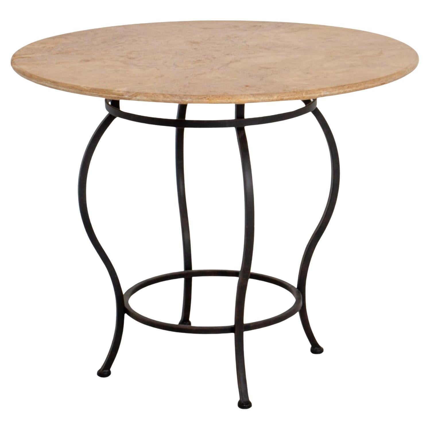 Modern Stone Top Center Table For Sale