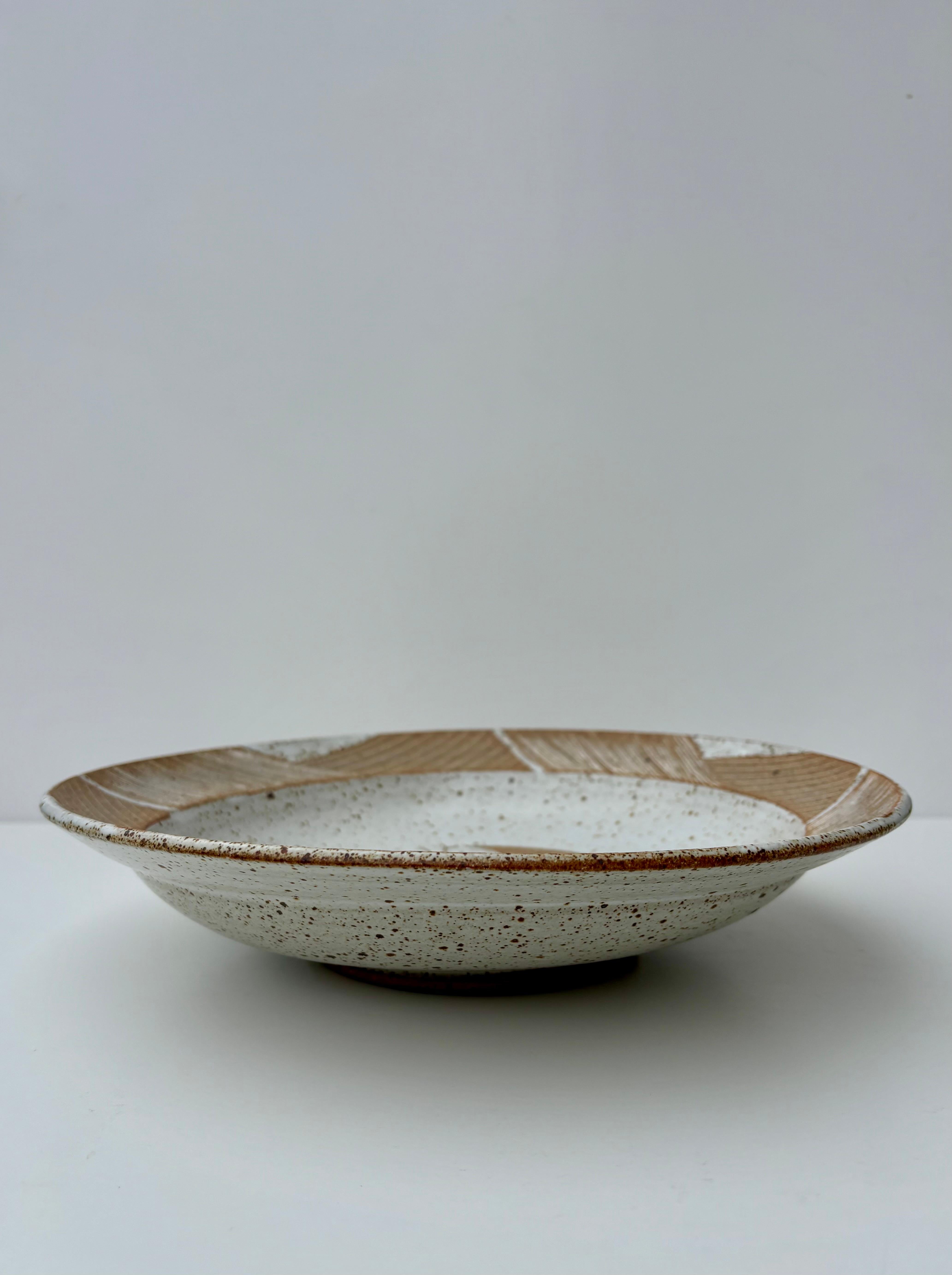Modern Stoneware Kähler Plate, 1980s In Good Condition For Sale In Copenhagen, DK