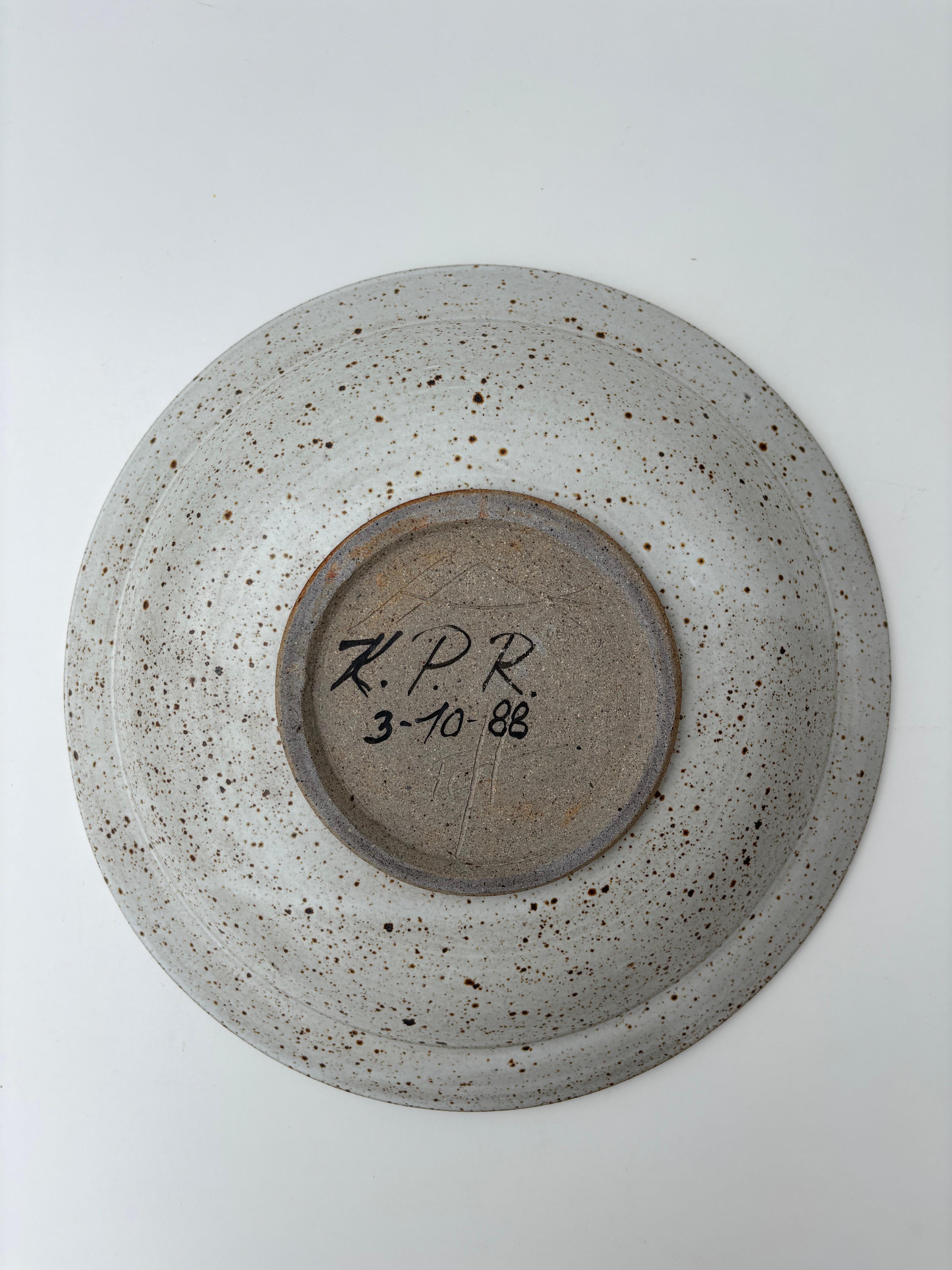Modern Stoneware Kähler Plate, 1980s For Sale 1