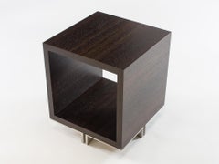 Modern Stool in Fumed Ebony Oak, by Studio DiPaolo