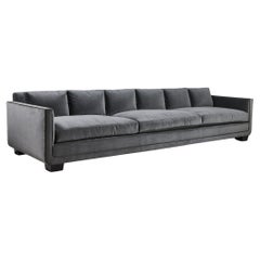 Modern Harrison Sofa 120 with Curved Base Detail by Martin & Brockett 120"