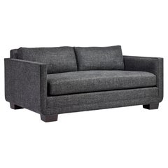 Modern Harrison Sofa 60" with Curved Base Detail by Martin & Brockett, Loveseat