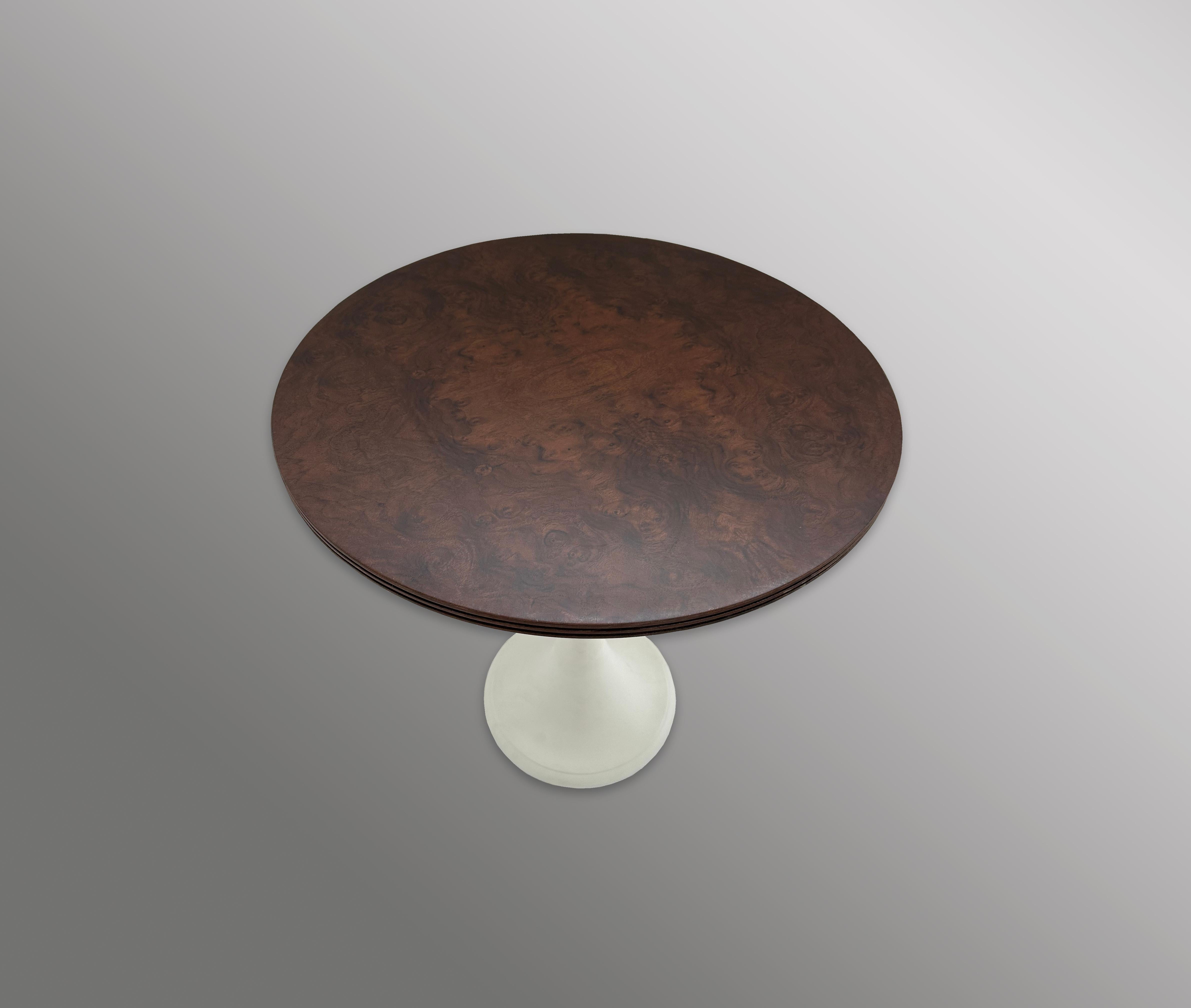 Contemporary Modern Stripe Design Round Side Table, Multi Colors, in Stock For Sale