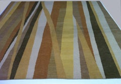 Modern Stripe Tibetan Design Area Rug