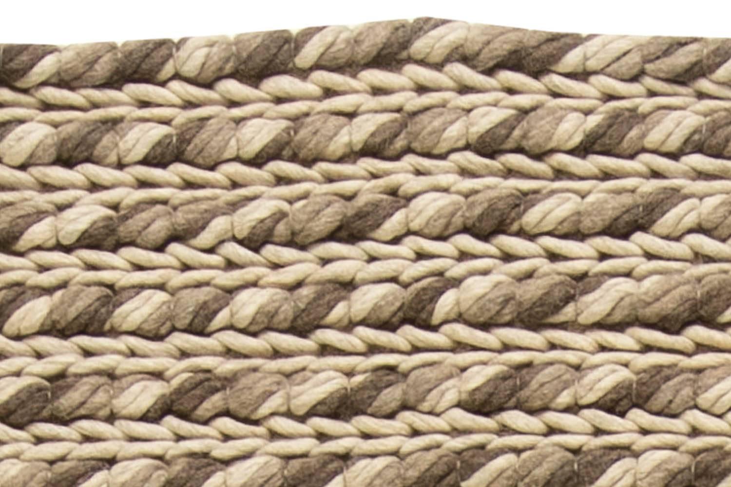 Modern Striped Beige Sylvan Handmade Wool Rug by Doris Leslie Blau In New Condition For Sale In New York, NY