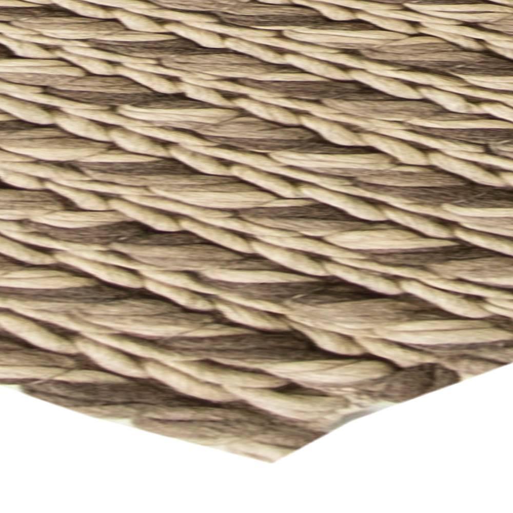 Modern Striped Beige Sylvan Handmade Wool Rug by Doris Leslie Blau For Sale 1